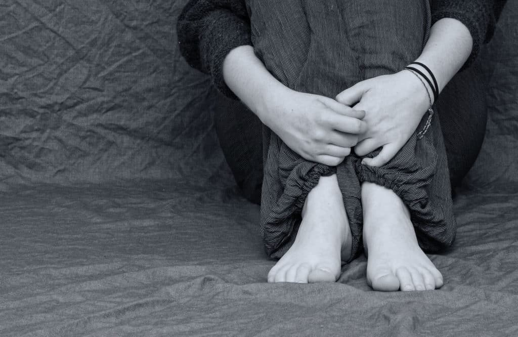 Woman dealing with her emotional pain