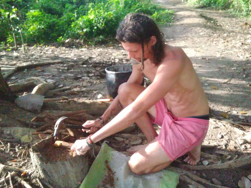 Preparing Ayahuasca in the Peruvian Jungle